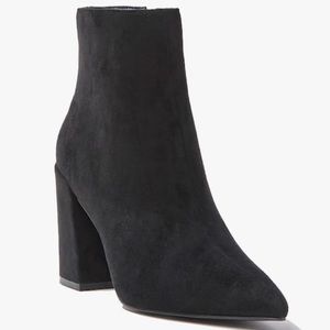 NEW Faux suede ankle boot / block heel bootie